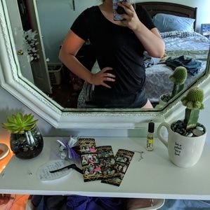 Plain black tee